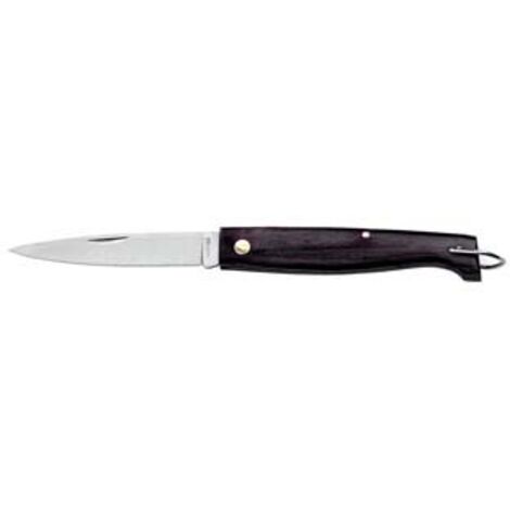 COLTELLO PATTADA LAMA IN ACCIAIO INOX MANICO IN LEGNO CON MOLLA  cm.18  23011    AUSONIA