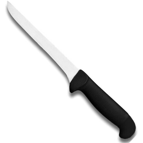 Coltello per disossare professionale cucina lama liscia acciaio inox 15cm carne pesce manico atossico antiscivolo  made in italy