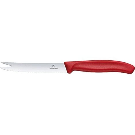 Coltello per formaggio e salumi, lunghezza 110/219 mm - rosso