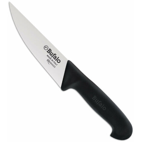 Coltello per Pelare Lama 18 cm Bufalo Emilia S42/18 Manico Nero