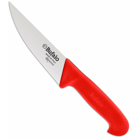 Coltello per Pelare Lama 18 cm Bufalo Emilia S42/18 Manico Rosso