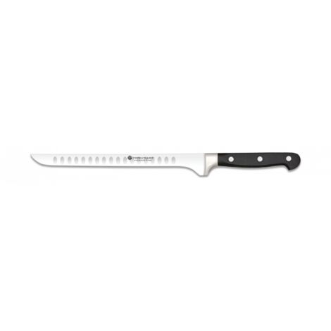 Coltello per prosciutto Martinez Albainox Mango Mango Realizzato in poliossimetilene e lama in acciaio inossidabile, alveolato su entrambi i lati, 25 cm 17277