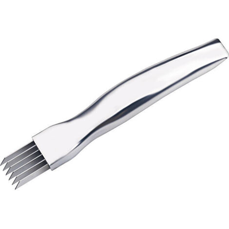 Coltello per tritare cipolle in acciaio inossidabile, taglia cipolle, strumento per tritare, coltello per cipolle verdi, collo