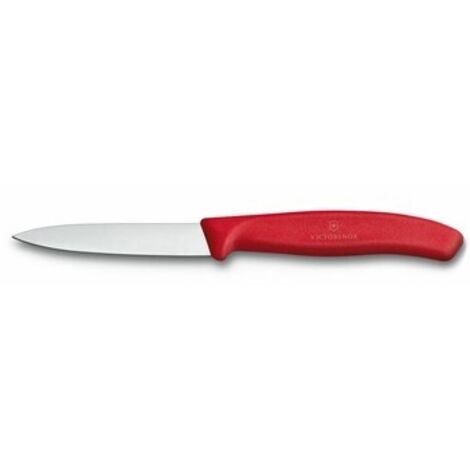 Coltello per verdure Victorinox - lama da 8 cm, rosso - perfetto per tagliare frutta e verdura