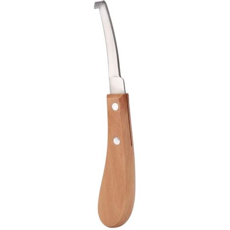 Coltello per zoccoli affilato, strumenti da maniscalco per mancini o destrimani, strumento per la rifinitura degli zoccoli in acciaio al carbonio per bovini, cavalli, lunghezza 21,5 cm / 8,5 pollici, 