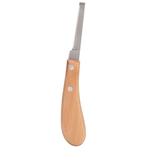 Coltello per zoccoli in acciaio al carbonio con lama dritta, utensile da taglio per bovini e cavalli (per destrorsi)