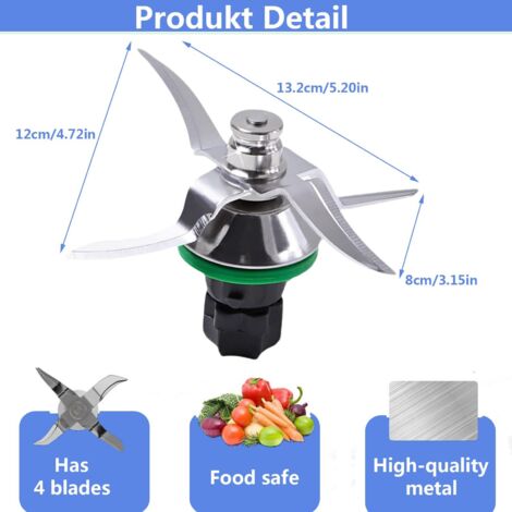 Coltello Petyoung per Vorwerk Thermomix TM5 e TM6, lama di ricambio in acciaio inox per mixer, coltello per impasto a pulizia rapida