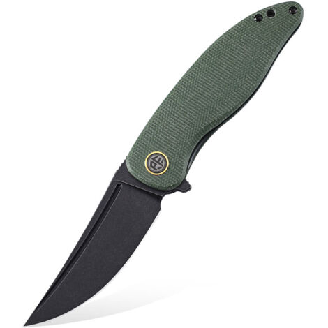 Coltello pieghevole Petrified Fish Simum PF-P06 GRMDW Green Micarta