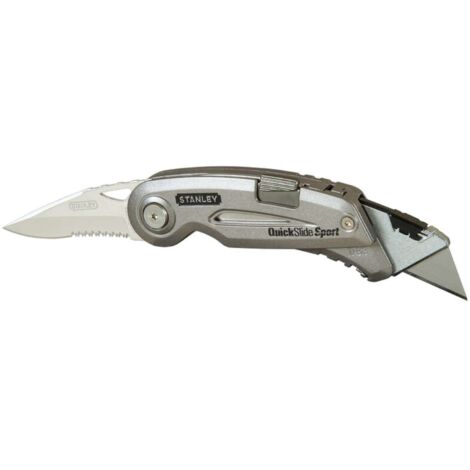 Coltello Quickslide - Lato in acciaio inossidabile - Lato coltello Quickslide in zinco - 120 mm - STANLEY 0-10-813