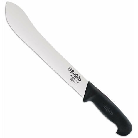 Coltello Scimitarra Lama 30 cm Bufalo Macello S116/30 Manico Nero