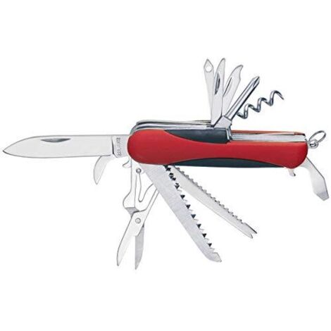 Coltello Tascabile Pieghevole Multiuso Svizzero Poratachiavi Cavatappi 12 in 1