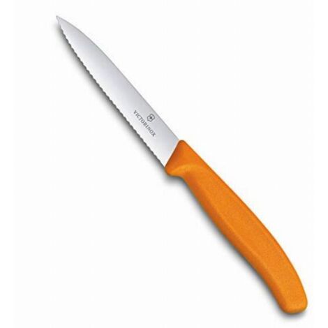 Coltello Victorinox da Tavola Seghettato – Manico Arancio Lama a  Punta da 10cm 6.7739.C1
