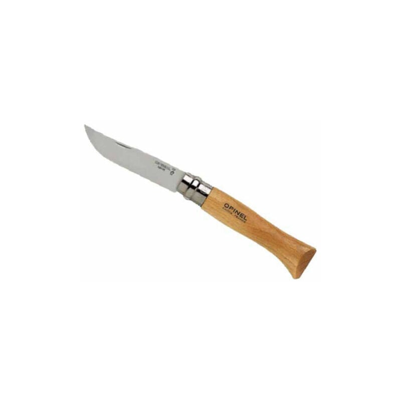 Image of Coltello cm. 8,5 Opinel con impugnatura in legno e ghiera bloccalama