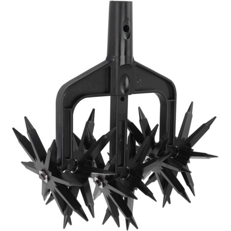 Coltivatore rotativo da giardino, strumento scarificatore per terreno da giardino 2 in 1 rimovibile, scarificatore portatile resistente e ventilato per la risemina di erba e terriccio.