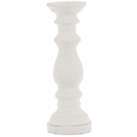 Column Candle Holder - Ceramic - L14 x W14 x H38 cm - Matt White