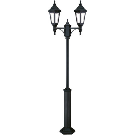 Columna clásica 2 brazos CLIC-CLAC 6 IP44 E27 2x42W 2040mm Negro