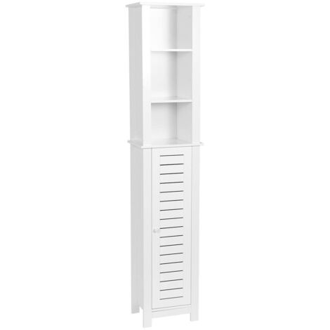 Columna de 1 puerta de mdf con 3 estantes de mdf - santorin - Tendance