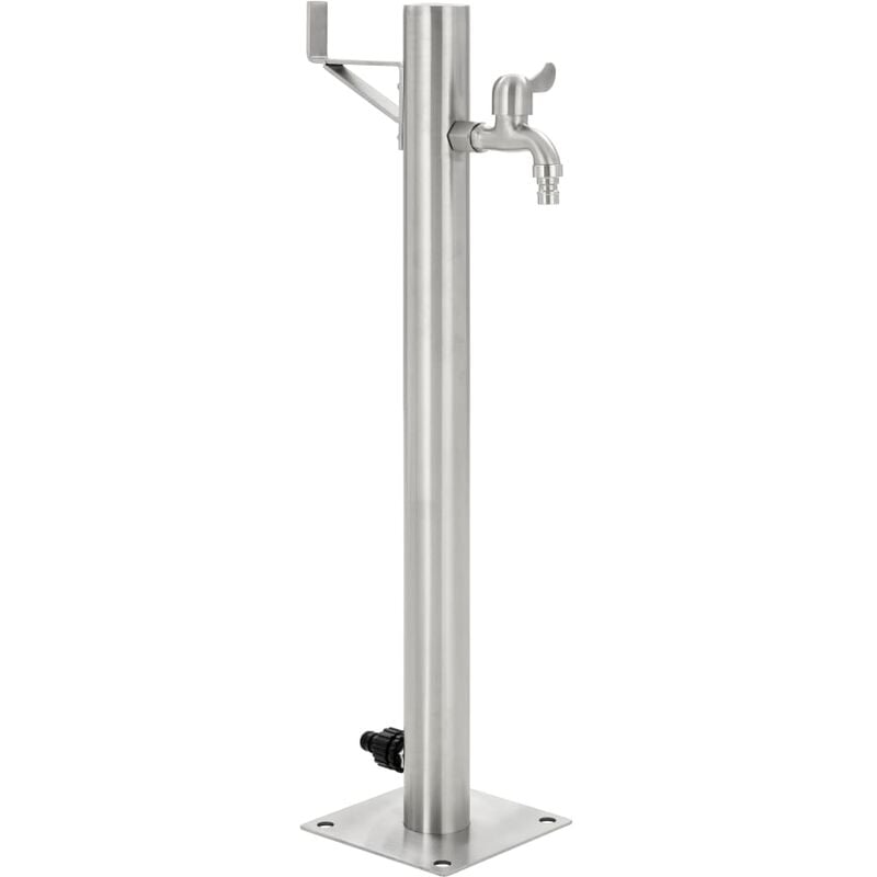 

Youthup - Columna de agua para jardín acero inoxidable redonda 65 cm - Plateado