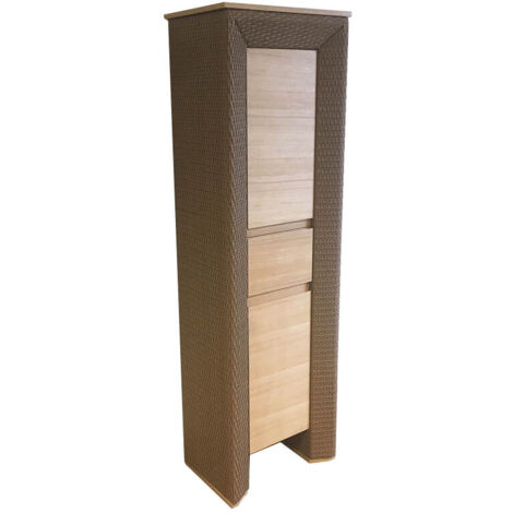 Columna de almacenaje Charleston color natural - 170 cm - baño