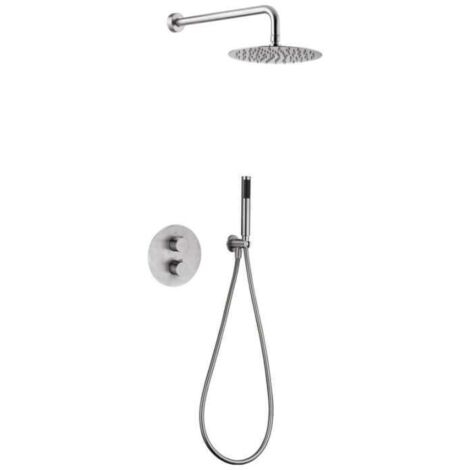 Columna de bañera y ducha termostática Kent blanco mate - IMEX