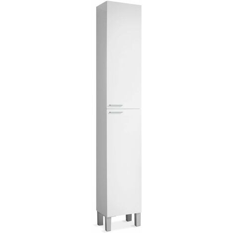 CAESAROO Columna de baño Koncept 2 puertas Blanco brillo 30cm (ancho) x 182cm (alto)