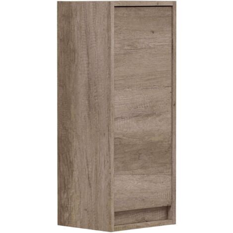 Columna de baño, lavabo, de pared, color nordik, tirador integrado, diseño moderno, mueble auxiliar, baño pequeño, 30x26x74 cm
