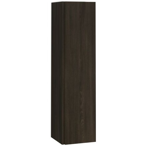 Columna de Baño Suspendida 1 Puerta  Armario Alto Baño Colgante 140x34,9x32,2cm Wengué nature