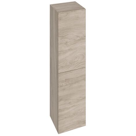Columna de Baño Suspendida 2 Puertas con Apertura Push y Cierre Amortiguado  140 x 34,9 x 31,9cm Pino gris
