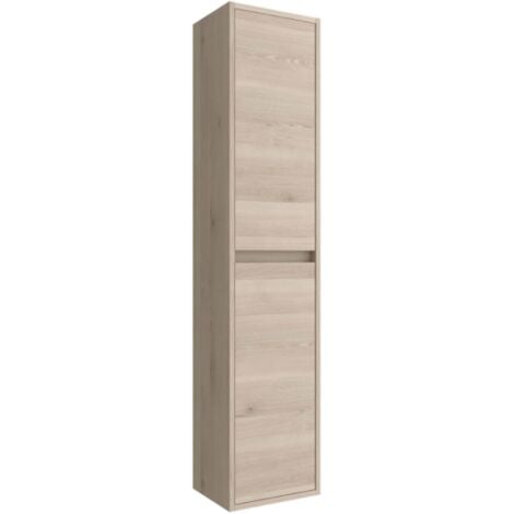 ABITARE Columna de baño suspendida 30 x 140 cm natural con dos puertas - Nova
