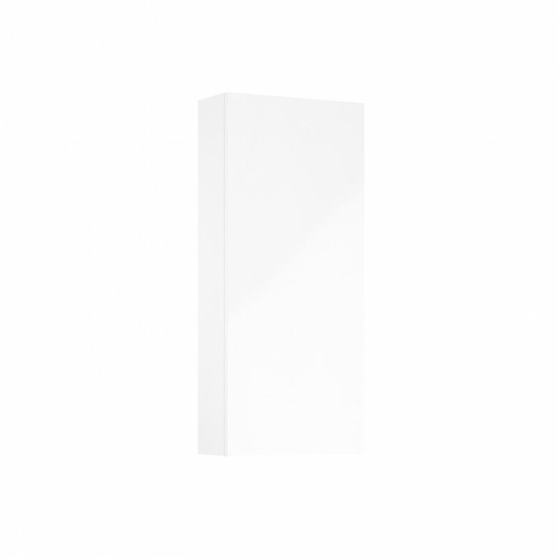 

Columna de baño Style 35x80 con 1 Puerta reversible Blanco Brillo c/estantes cristal - Royo