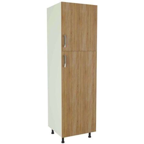 Columna de cocina de 2 puertas en roble cortez. 213 cm(alto)60 cm(ancho)60 cm(largo)