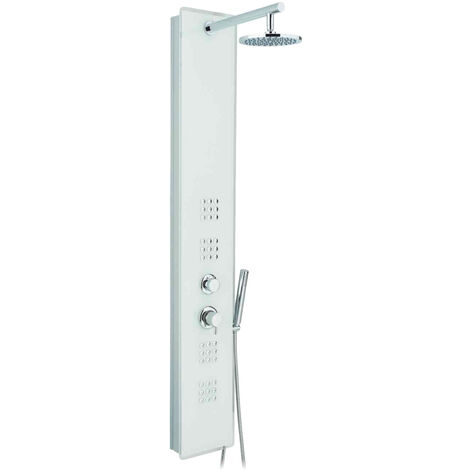 Columna de ducha 160 cm 170x34x20 cm mod. Crystal color blanco