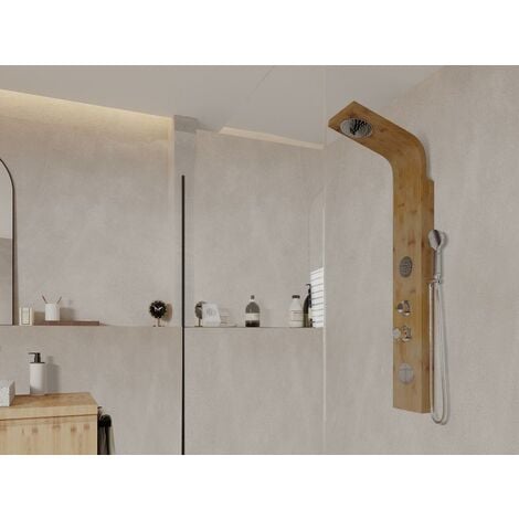 Aplique de pared fijo y soporte de ducha CZT050-1 con manguera y alcachofa  de ducha.