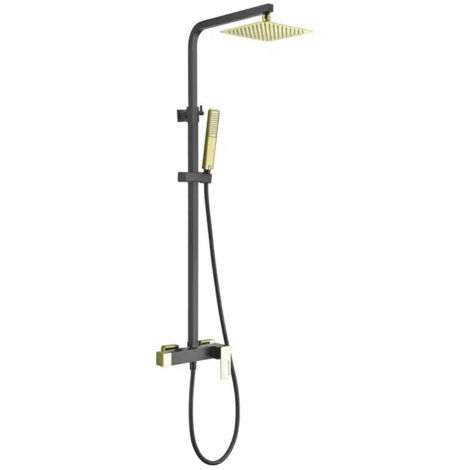 Columna de ducha con una barra de acero inoxidable de acabado negro oro Suecia de Imex