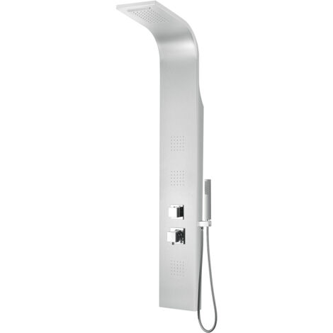 Columna de ducha curva aluminio panel hidromasaje lluvia mod. Niagara