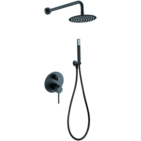 Columna de ducha empotrada Milos Stick negro mate [ IMEX® ]