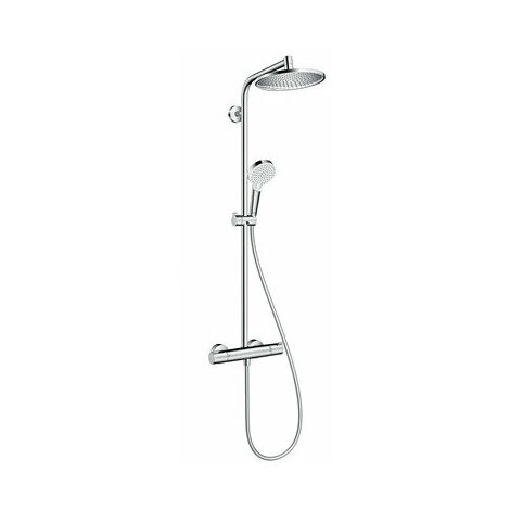 Set de ducha monomando Crometta 160 Showerpipe blanco/cromo