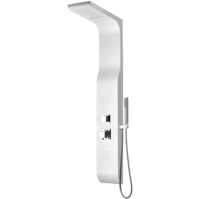 

Columna de ducha hidromasaje abs blanco con mexclador mod. Marmore