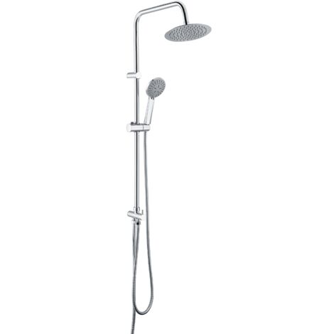 Columna de ducha kit adaptable a cualquier modelo de grifo mediante el flexo Cromado - Grifería no incluida