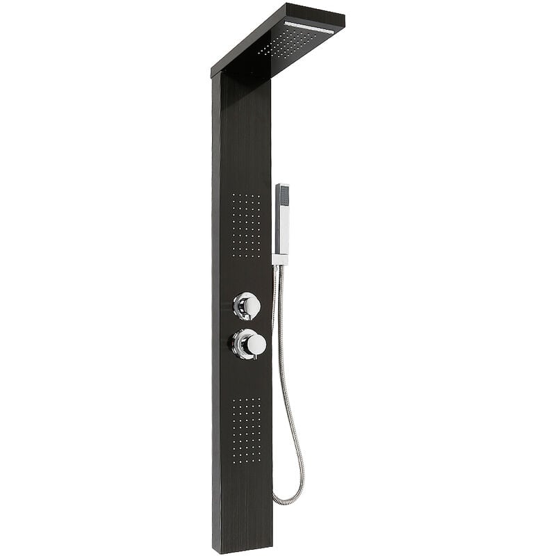 Hofuton Multimode Colonne de Douche Système de Douche Murale en Acier Inox Noir