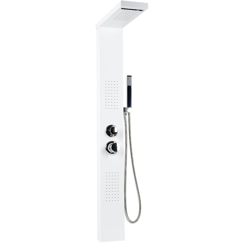 Hofuton Multimode Colonne de Douche Système de Douche Murale en Acier Inox Blanc