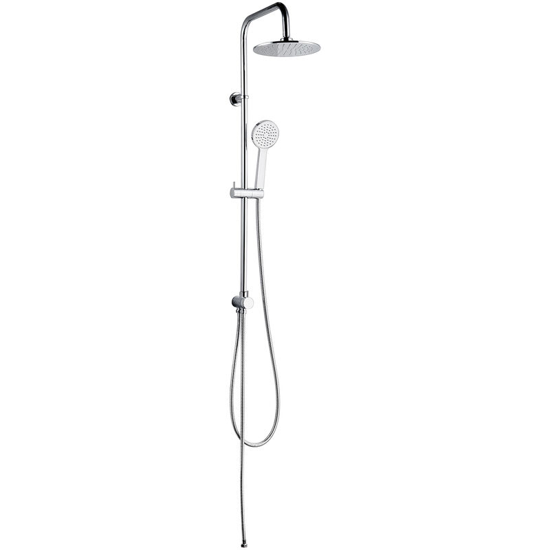 K2O - Colonne de Douche sans Robinet Chillout Valley 96,5 cm Design Rond en Acier Inoxydable avec Pommeau de Douche et Douchette à Main