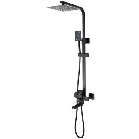Columna de ducha termostática, con ducha de techo cuadrada de 20 cm, sistema de ducha termostático