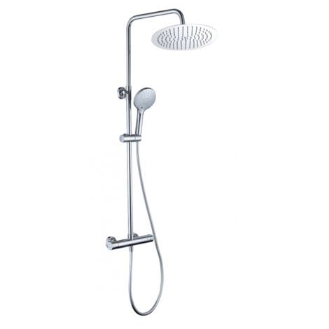 Columna de ducha termostática EBRO  Ø 25cm Cromado