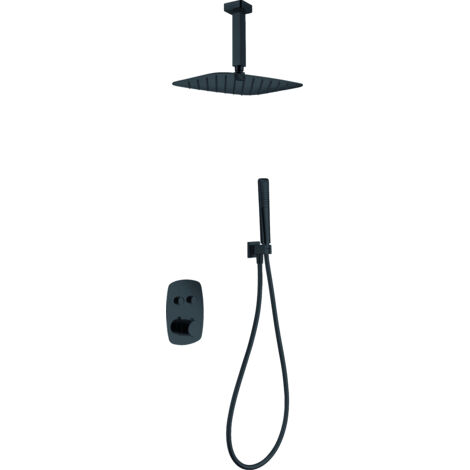 Columna de ducha termostática empotrada Feroe negro [ IMEX® ]