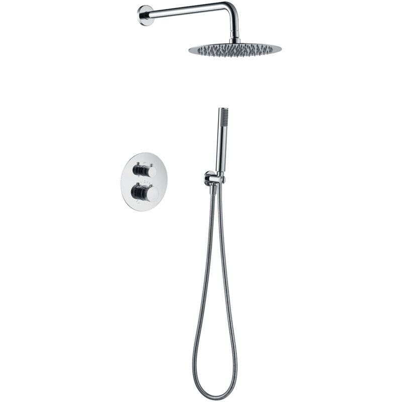 Imex - GTD038 line Conjunto de Ducha Empotrado Termostático Cromo - ref: GTD038