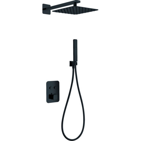 Columna de ducha termostática empotrada Madeira negro [ IMEX® ]