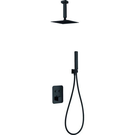 Columna de ducha termostática empotrada Portugal negro [ IMEX® ]
