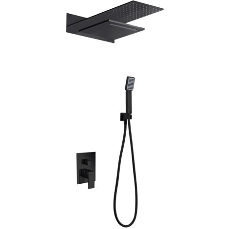 Columna de ducha termostática empotrada Rodas negro [ IMEX® ]