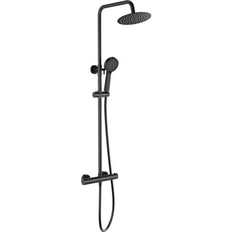 Columna de ducha termostática PONTI negro mate